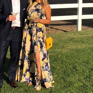 Lulus Floral High-Neck Maxi Dress